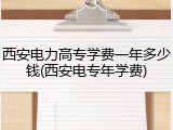 西安电力高专学费一年多少钱(西安电专年学费)