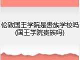 伦敦国王学院是贵族学校吗(国王学院贵族吗)