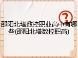 邵阳北塔数控职业高中有哪些(邵阳北塔数控职高)