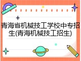 青海省机械技工学校中专招生(青海机械技工招生)