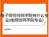 电子商务技师学院有什么专业(电商技师学院专业)