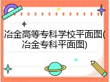 冶金高等专科学校平面图(冶金专科平面图)