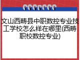 文山西畴县中职数控专业技工学校怎么样在哪里(西畴职校数控专业)