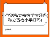 小学送私立寄宿学校好吗(私立寄宿小学好吗)
