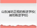山东潍坊正规的叛逆学校(潍坊叛逆学校)