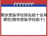南京贵族学校排名前十名有哪些(南京贵族学校前十)