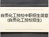 自贡化工技校中职招生简章(自贡化工技校招生)