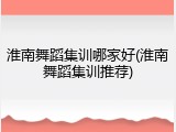 淮南舞蹈集训哪家好(淮南舞蹈集训推荐)