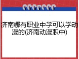 济南哪有职业中学可以学动漫的(济南动漫职中)