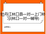 牡丹江林口县一对一上门补习(林口一对一辅导)