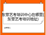 东营艺考培训中心在哪里(东营艺考培训地址)