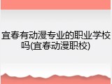 宜春有动漫专业的职业学校吗(宜春动漫职校)