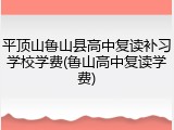 平顶山鲁山县高中复读补习学校学费(鲁山高中复读学费)