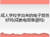 成人学校学出来的电子商务好吗(成教电商靠谱吗)
