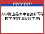 济宁微山县高中复读补习学校学费(微山复读学费)