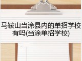 马鞍山当涂县内的单招学校有吗(当涂单招学校)