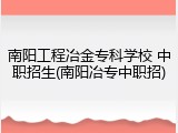 南阳工程冶金专科学校 中职招生(南阳冶专中职招)