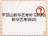 平顶山新华艺考补习机构(新华艺考培训)