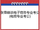 张雪峰谈电子商务专业考公(电商专业考公)