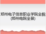 郑州电子信息职业学院全貌(郑州电院全景)