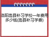 洛阳嵩县补习学校一年费用多少钱(嵩县补习学费)