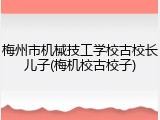 梅州市机械技工学校古校长儿子(梅机校古校子)