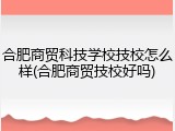 合肥商贸科技学校技校怎么样(合肥商贸技校好吗)