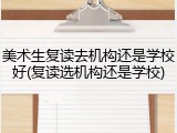 美术生复读去机构还是学校好(复读选机构还是学校)