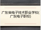 广东省电子技术职业学校(广东电子职校)