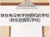 铁东有没有学挖掘机的学校(铁东挖掘机学校)