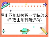 眉山四川科技职业学院怎么样(眉山川科院评价)
