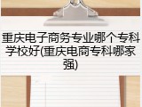 重庆电子商务专业哪个专科学校好(重庆电商专科哪家强)
