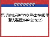 昆明市叛逆学校具体在哪里(昆明叛逆学校地址)