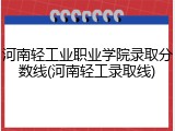 河南轻工业职业学院录取分数线(河南轻工录取线)