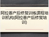 阿拉善产后修复训练课程培训机构(阿拉善产后修复培训)