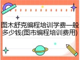 图木舒克编程培训学费一般多少钱(图市编程培训费用)
