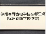 徐州春辉寄宿学校在哪里啊(徐州春辉学校位置)