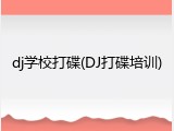 dj学校打碟(DJ打碟培训)