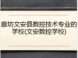 廊坊文安县数控技术专业的学校(文安数控学校)