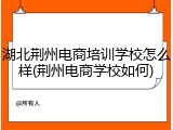 湖北荆州电商培训学校怎么样(荆州电商学校如何)