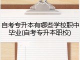 自考专升本有哪些学校职中毕业(自考专升本职校)