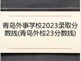 青岛外事学校2023录取分数线(青岛外校23分数线)
