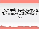 山东外事翻译学院威海校区几本(山东外事翻译威海校区)