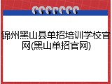 锦州黑山县单招培训学校官网(黑山单招官网)