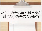 安宁市冶金高等专科学校在哪("安宁冶金高专地址")