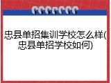 忠县单招集训学校怎么样(忠县单招学校如何)