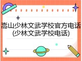嵩山少林文武学校官方电话(少林文武学校电话)