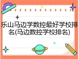 乐山马边学数控最好学校排名(马边数控学校排名)