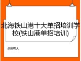 北海铁山港十大单招培训学校(铁山港单招培训)