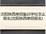 沈阳铁西单招集训学校怎么报名(沈阳铁西单招报名)